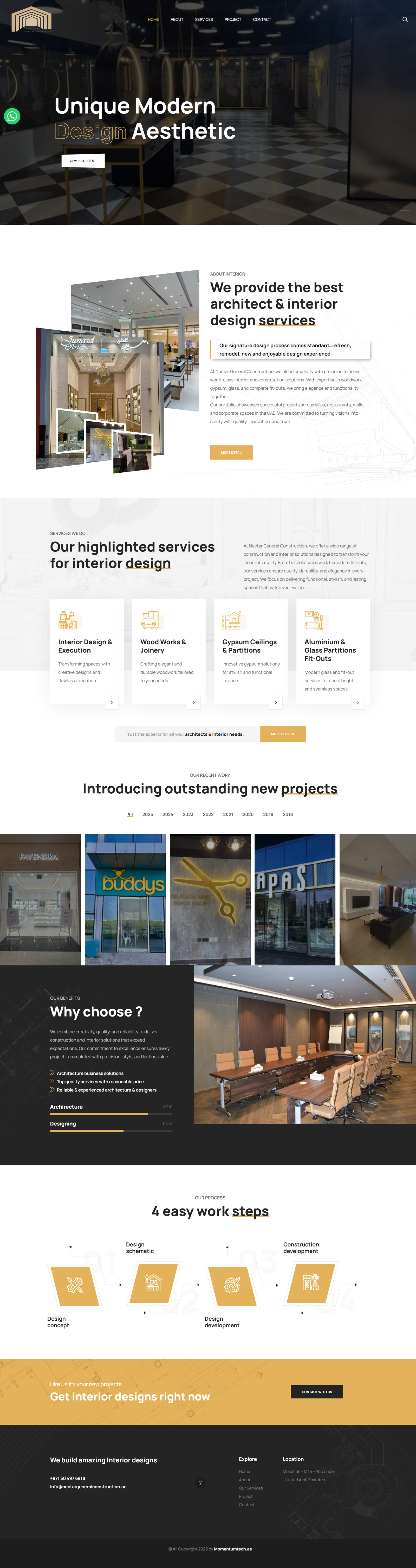 Nectar General Construction Website Preview
